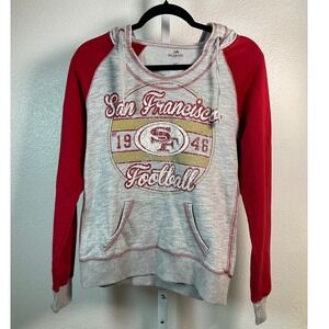 San Francisco 49ers Hoodie Sweatshirt – Majestic NFL Pullover – Women's‎ Small